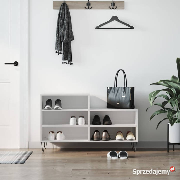Szafka na buty wysoki połysk biała 102x36x60