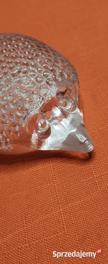 Jeż figurka Clear Art Glass HEDGEHOG PAPERWEIGHT śląskie Gliwice