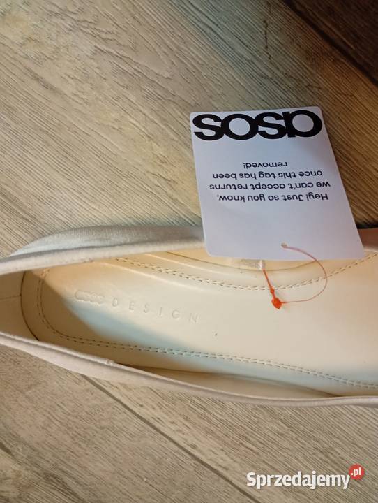 41 ASOS Design ślubne białe baleriny z Londynu
