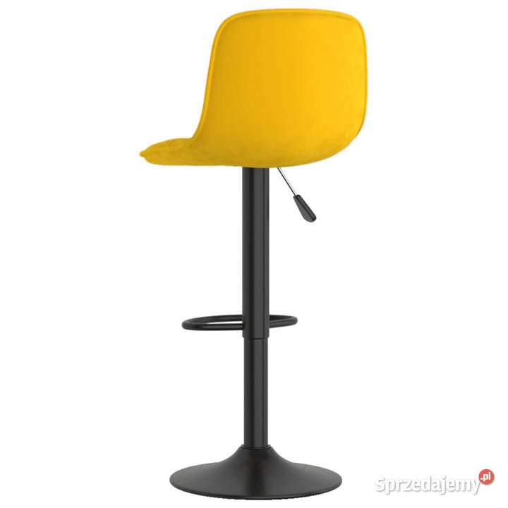 Hokery 2 żółte tapicerowane aksamitem WM333998 Warszawa