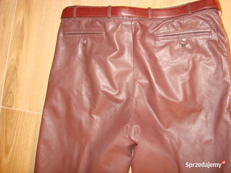 męskie spodnie skórzane pomorskie Pruszcz Gdański
