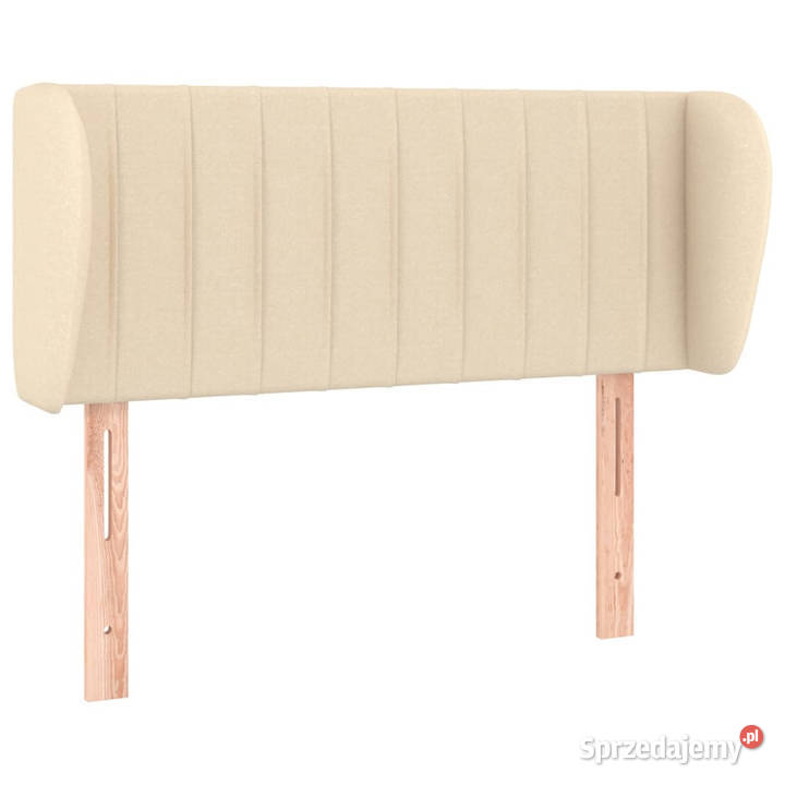 Zagłówek uszak kremowy 103x23x7888 tkanina