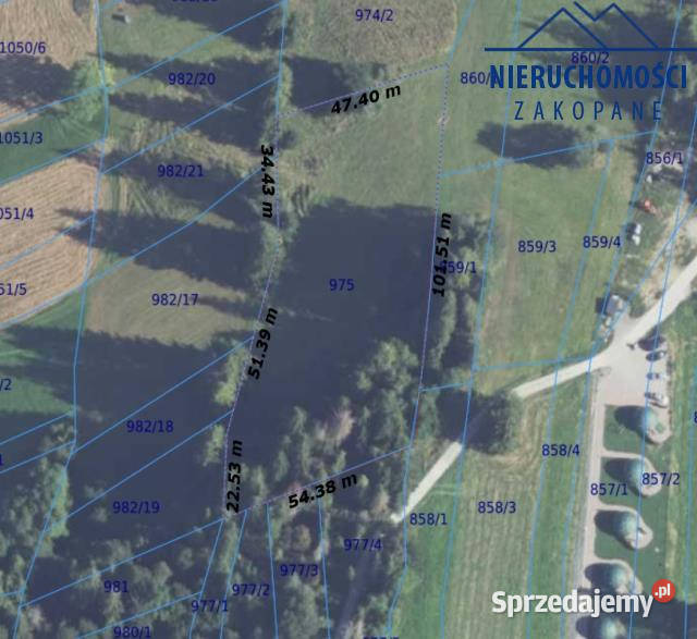 sprzedaży działki 5460m2 Suche