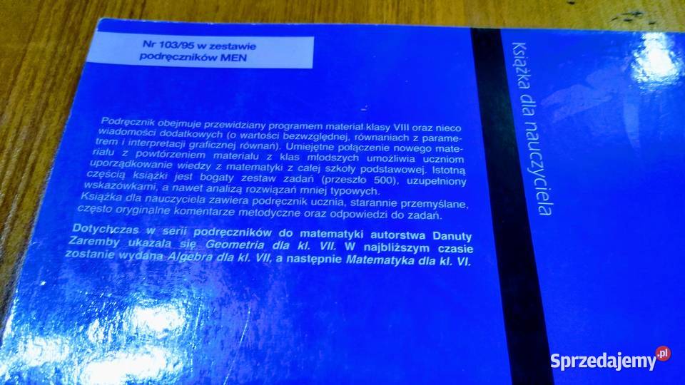 Matematyka 8 podręcznik klas VIII książka