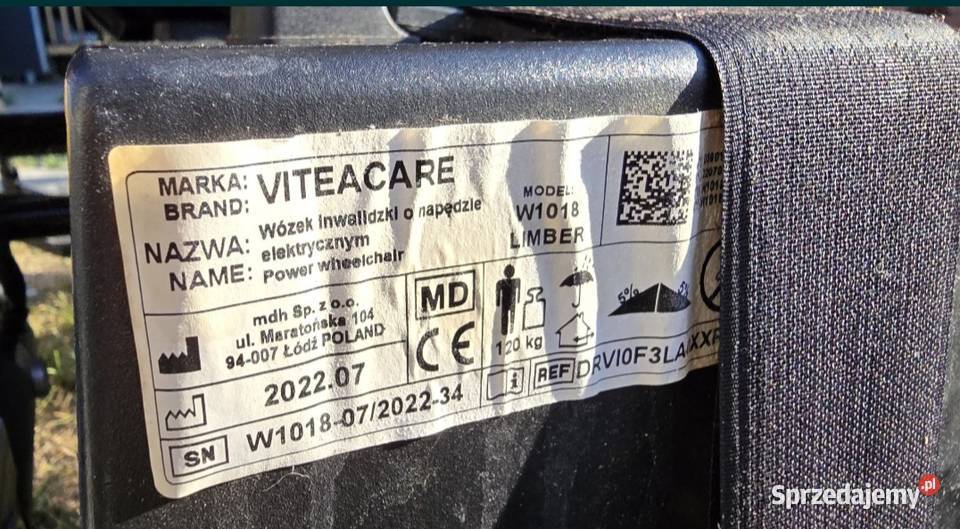 Wózek inwalidzki o napędzie elektrycznym W1018 Zduńska Wola