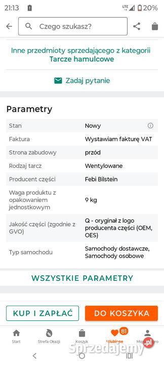 Tarcze hamulcowe klocki Peugeot Citroen warmińsko-mazurskie Lidzbark-Nadleśnictwo
