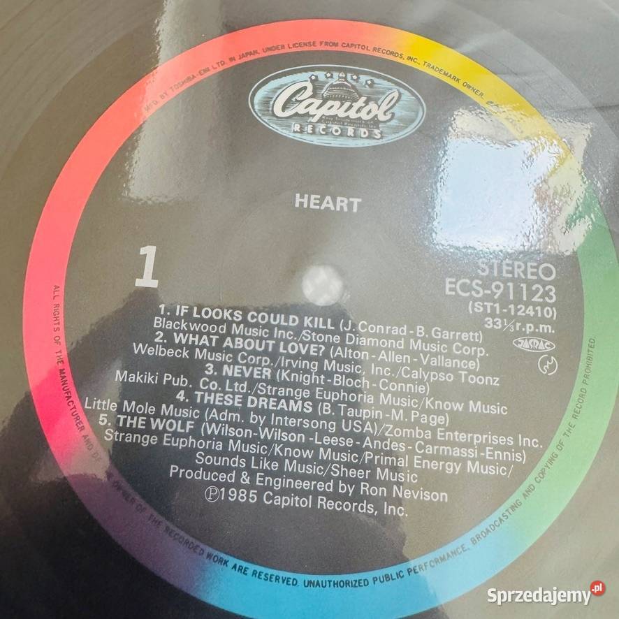 Heart Heart NMNM Japan Obi LP 1985 Capitol Warszawa