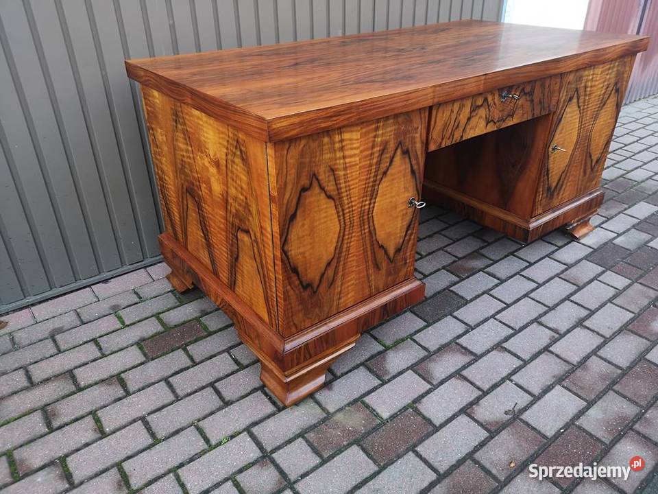 Biurko ARTDECO Orzech Zgrabne Stare Antyk Swarzędz