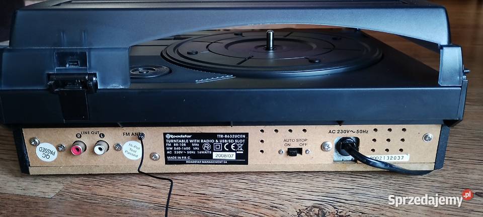 Gramofon Roadstar TTR8632U Stan Zgrywaj winyle