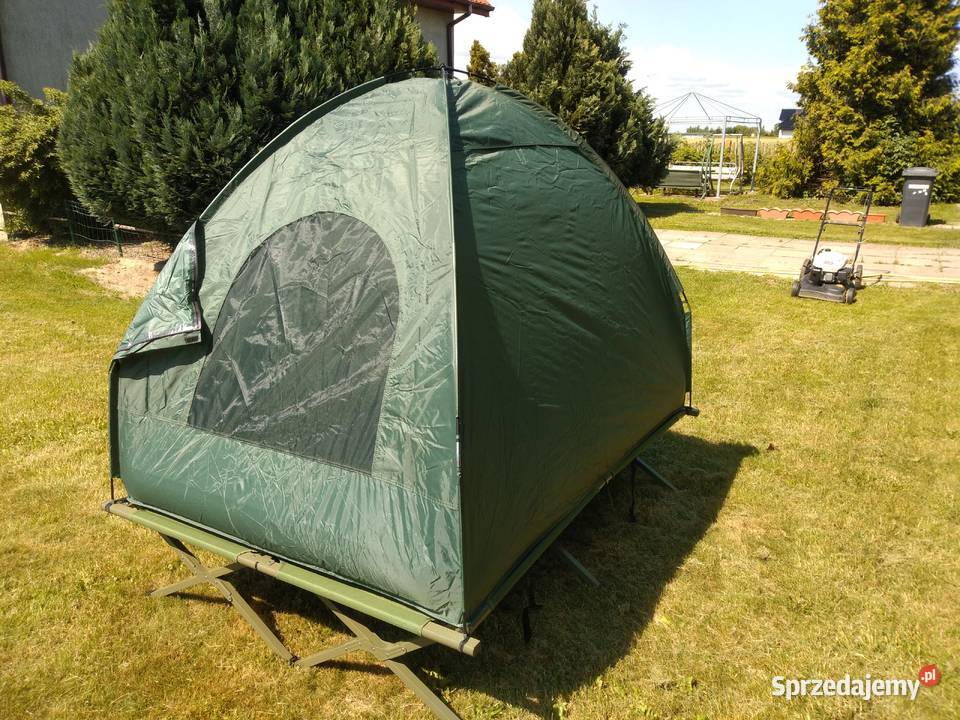 sprzedam namiot z lozkiem polowym stan kompletmy Płock