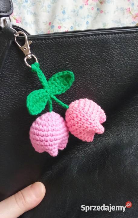 Tulipany wykonane na szydełku brelok łódzkie Łask