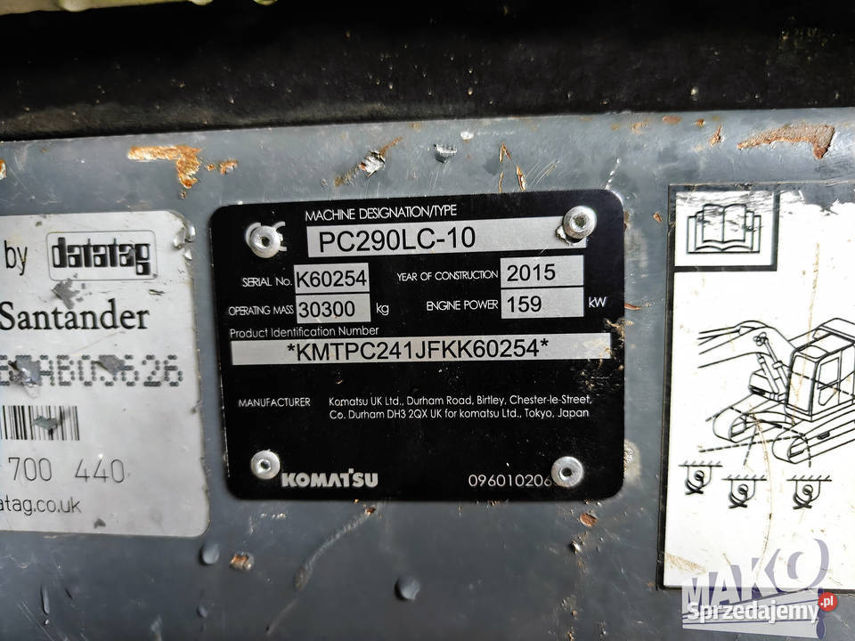 Komatsu PC290LC10 PC290LCD Łyżka w Liebherr CAT sprzedam