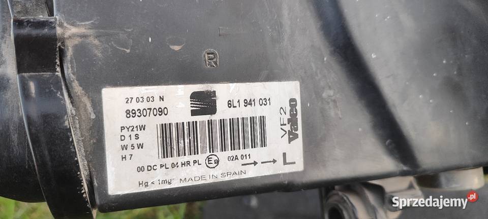 Lampy xenon seat ibiza 6L osobowe