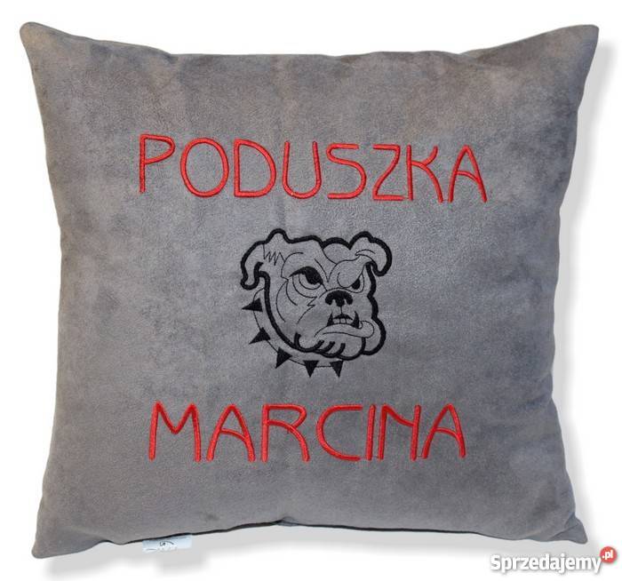 Prezent PODUSZKA Chłopaka Dziewczyny z HAFTEM odcienie szarości kujawsko-pomorskie Grudziądz