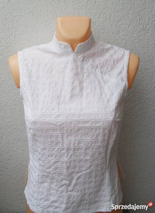 NEGHI BIAŁA BLUZKA JAPONKA R 38 bez rękawa Łódź