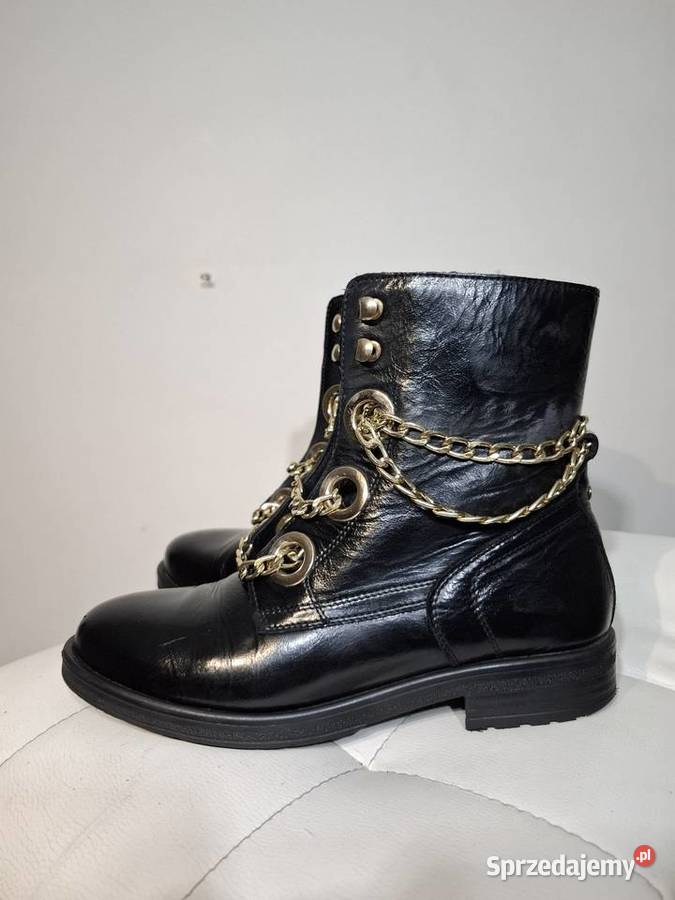 Skórzane botki workery damskie 38 Kazar sprzedam