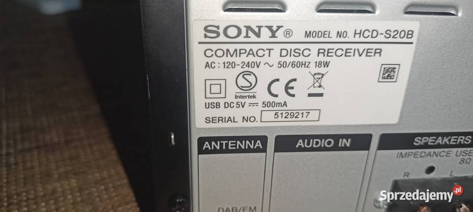Mini wieża Sony CMTS20B Wieże i miniwieże Sędziszów