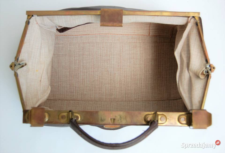 Torba podróżna skórzana vintage Francja logo Lublin