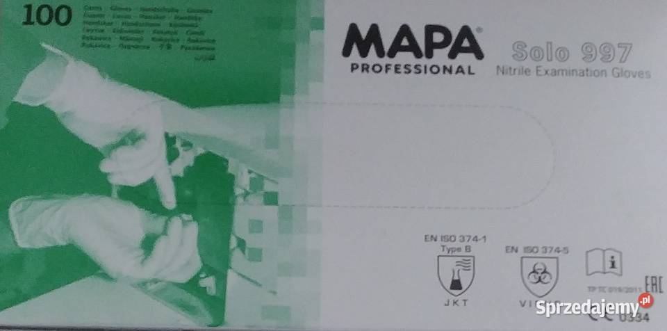 PROMOCJA Rękawice nitrylowe MAPA SOLO 997 wielkopolskie Poznań