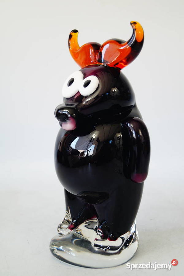 Figura szklana figura Murano style BYK byczek Gizałki