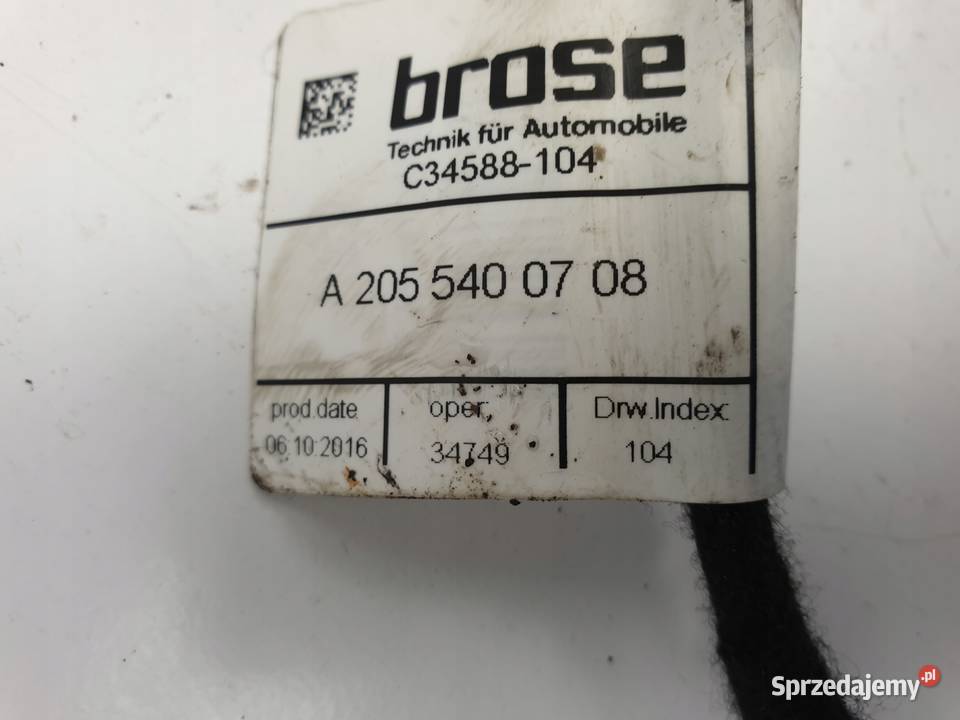 Mercedes A205 W205 ZAMEK PRZEDNICH DRZWI prawy Chełm