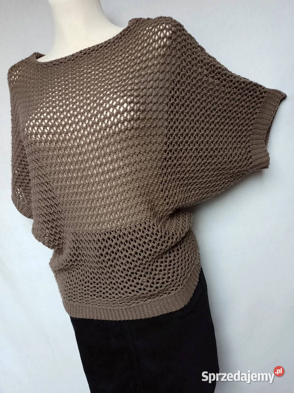 Sweter nietoperz dziurki Made in Italy Rozmiar uniwersalny śląskie