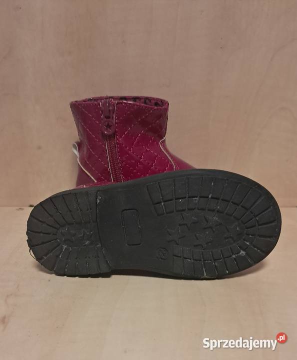 Różowe botki dziewczęce