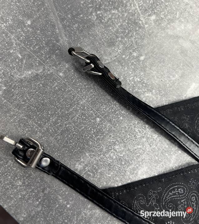 Obroża z bandaną chustką czarna 2 sztuki