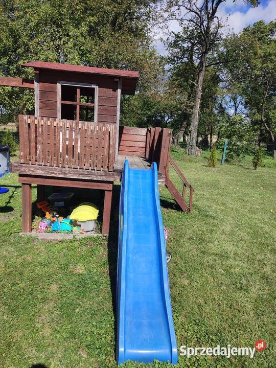 Domek dzieci że zjeżdżalnią Dom i Ogród świętokrzyskie sprzedam