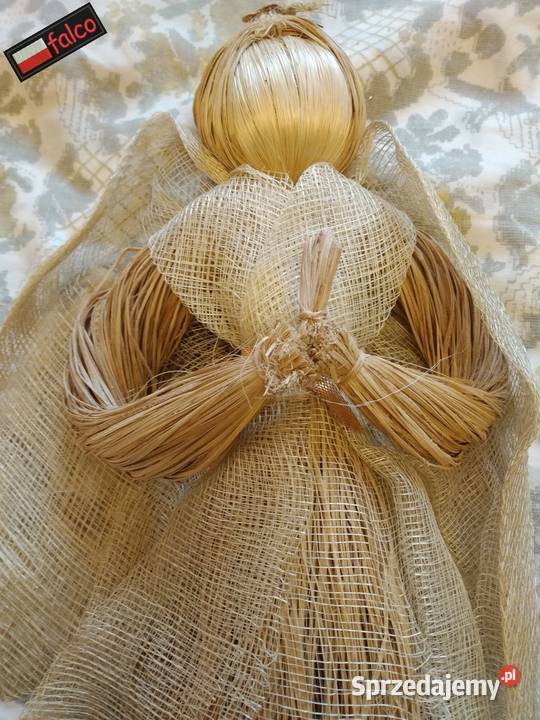 2x Lalka Anielica Krawcowa piękna naturalna len Dekoracje i ozdoby Warszawa