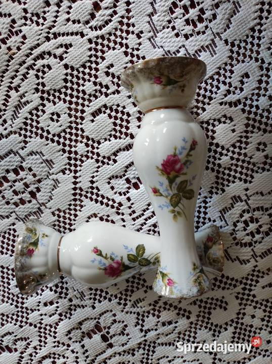 świecznik porcelanowy Chodzież złota róża Iwona Kielce sprzedam