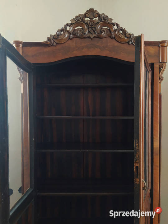Witryna biblioteka serwantka Ludwik Filip antyk Warszawa