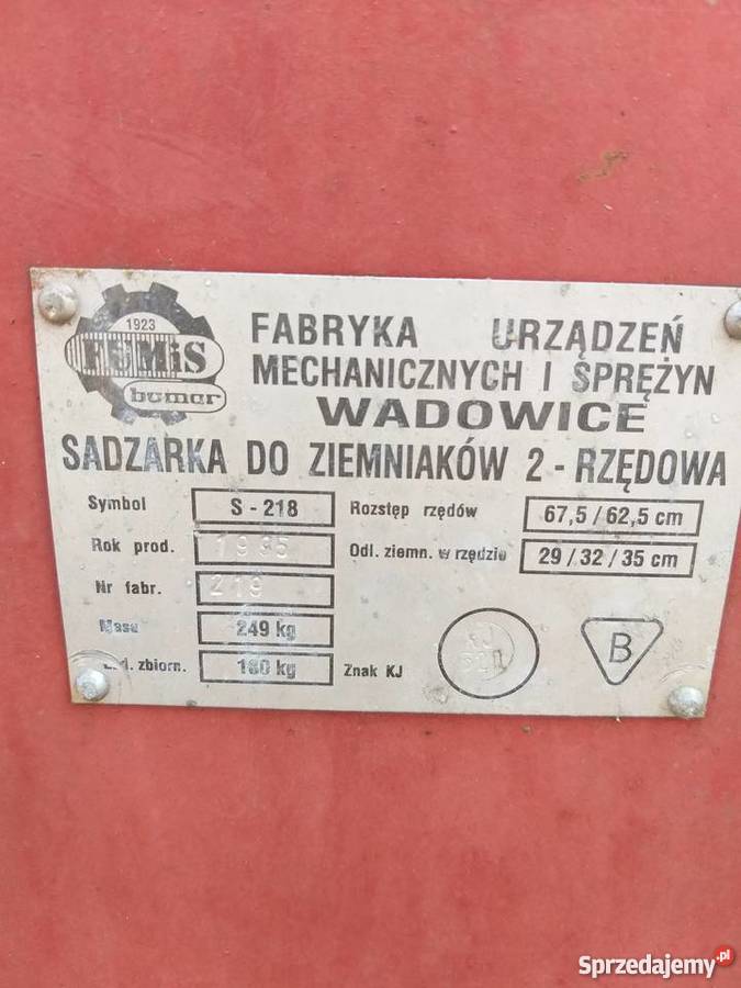 Sadzarka do ziemniaków Adamówka