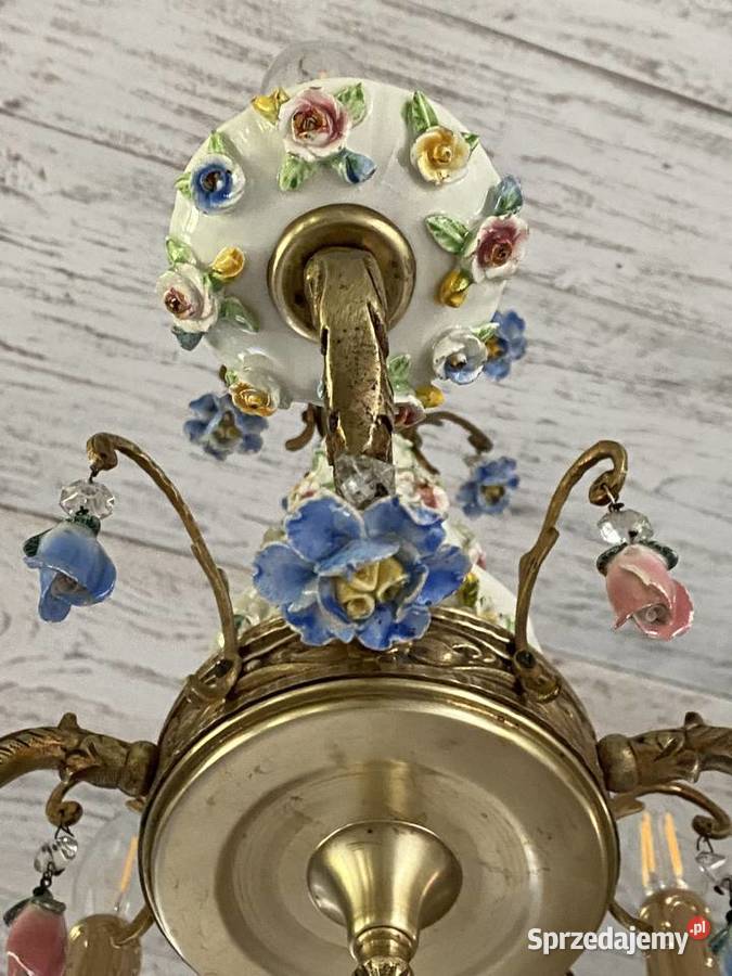 Francuski porcelanowy Żyrandol 24 Francja Poznań