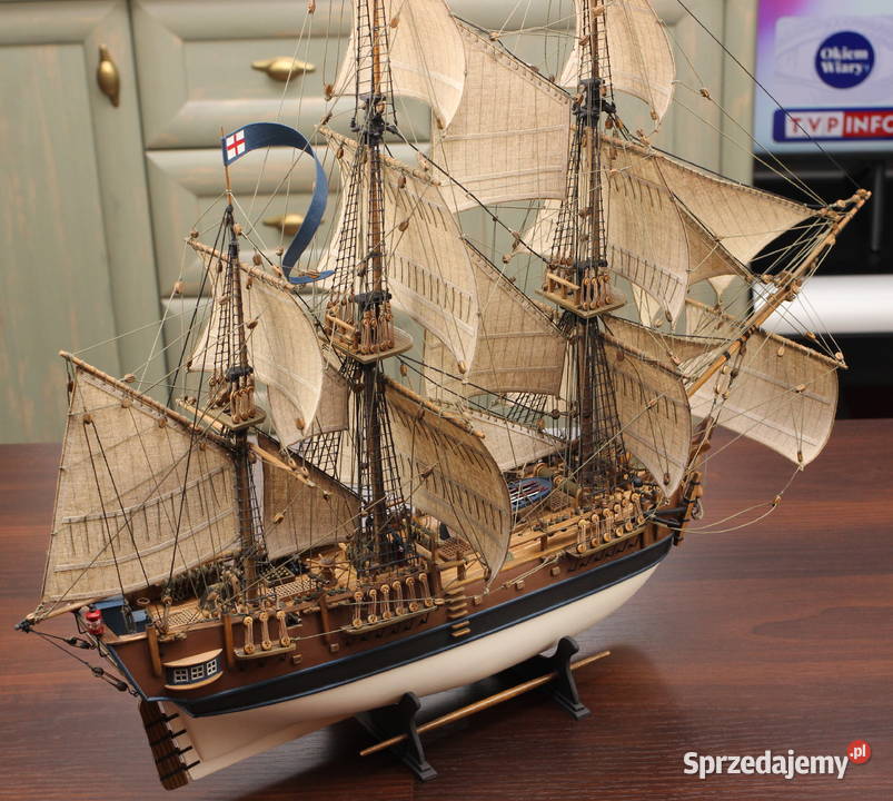 Statek model żaglowca Rękodzieło śląskie