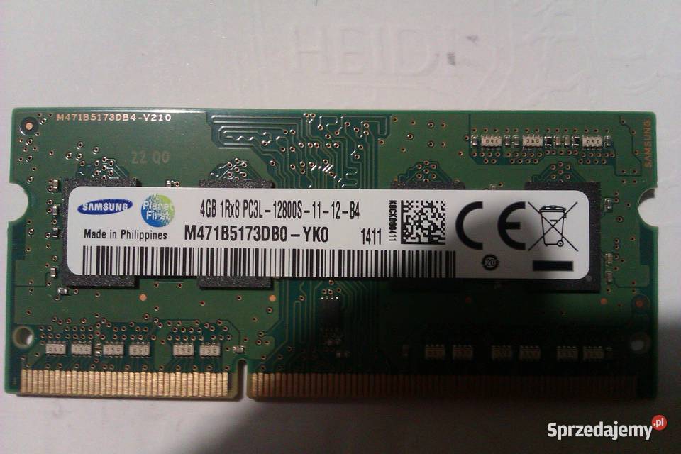 Samsung DDR3L 1Rx8 Sodimm 4GB CL11 mazowieckie Warszawa