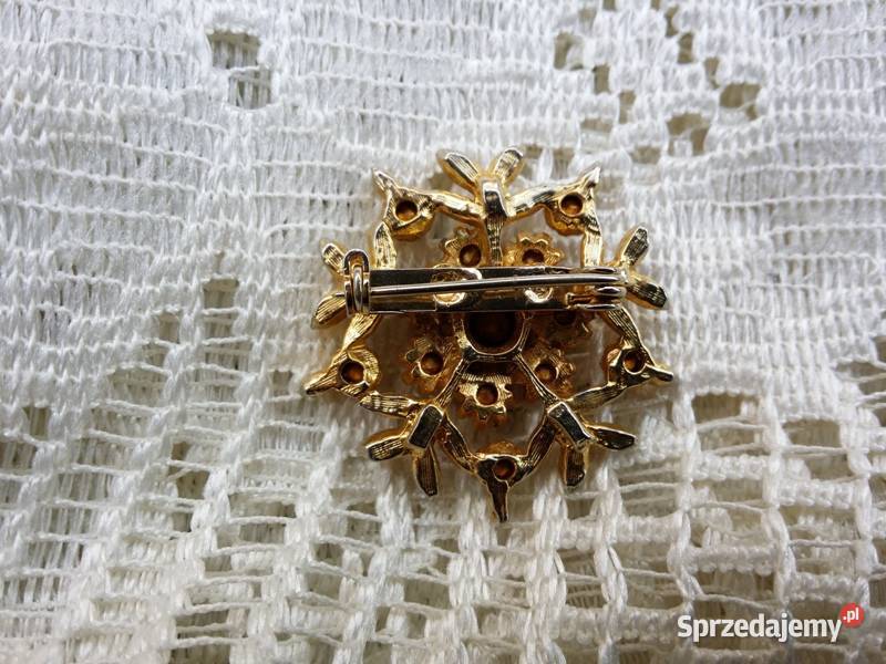 Stara angielska broszka ametystowa rozgwiazda Zegarki i Biżuteria Ochojno