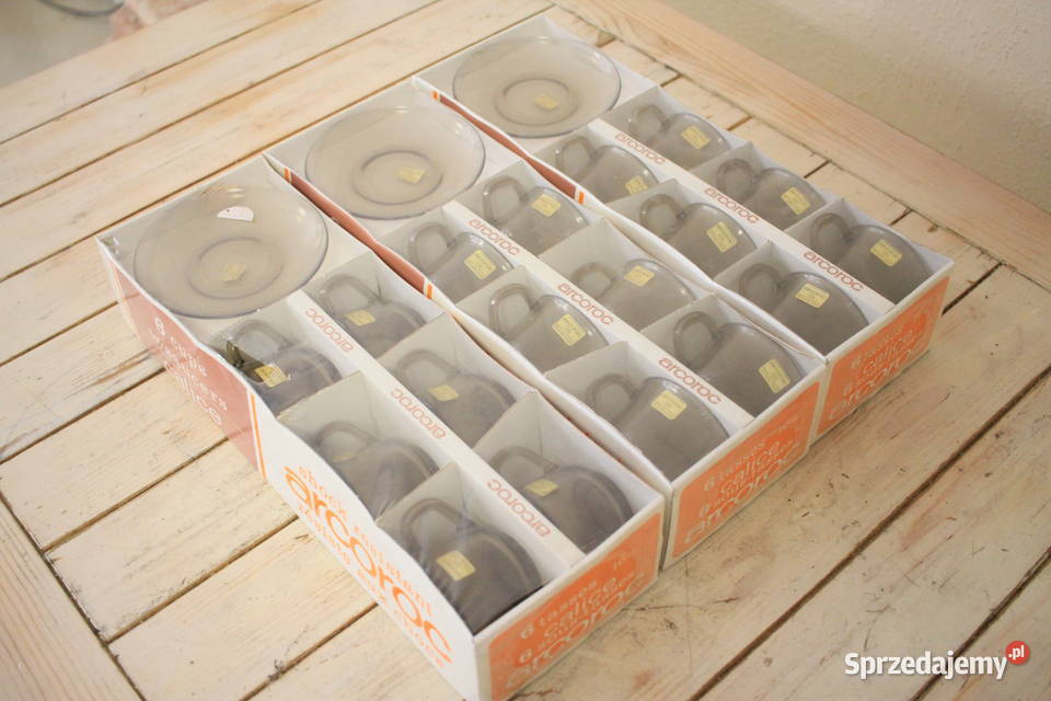 Zestaw filiżanek ze spodkami 6 sztuk NOWE śląskie Pszczyna