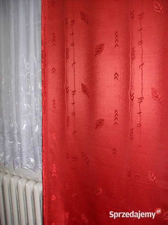 zasłonatkanina zasłonowa dekoracyjna 150 odcienie czerwieni Wrocław
