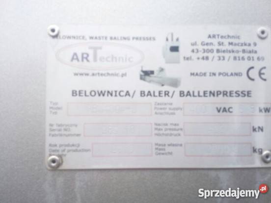 Belownica pionowa ARTechnic PBe430 używana Sośno
