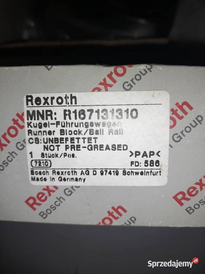 łożysko liniowewózek liniowy boschrexroth sprzedam