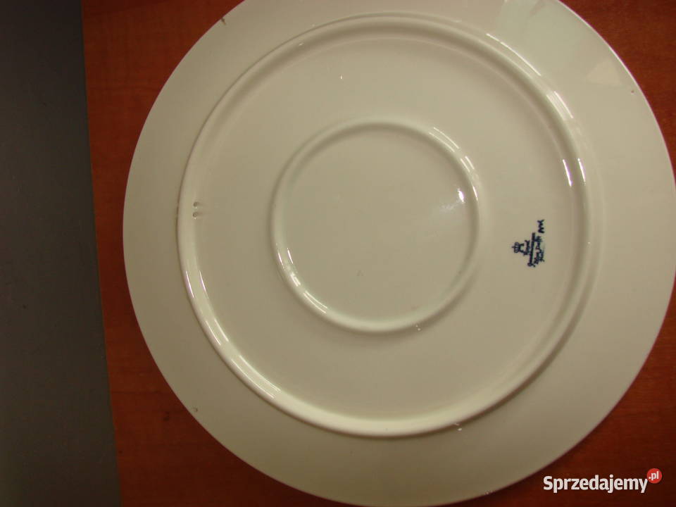 Stolarz porcelanowy talerz Blue Delft Pruszcz Gdański