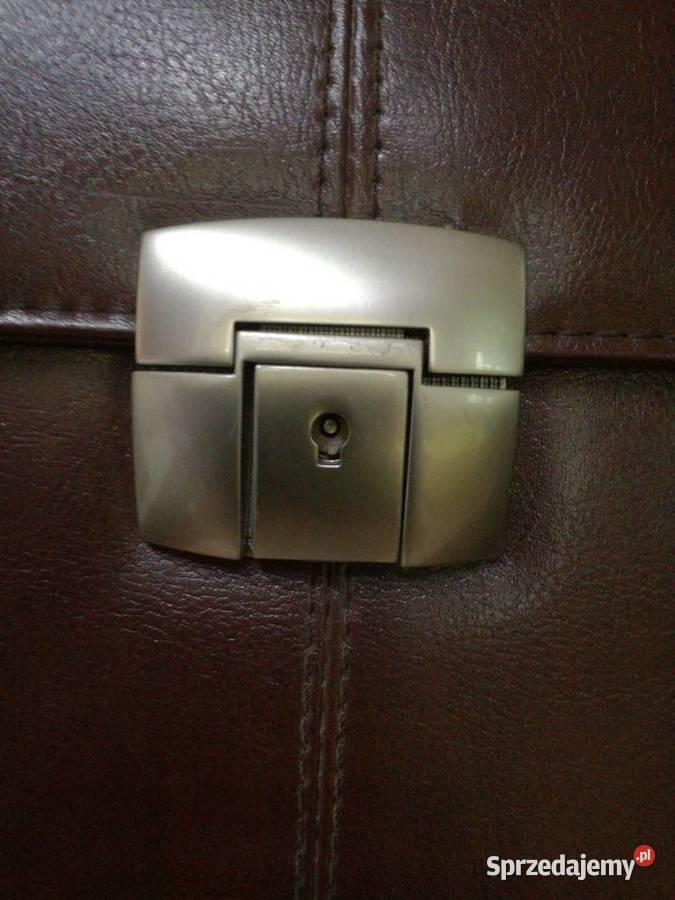 Teczka z naturalnej skóry w kolorze ciemny brąz 40cm Lublin sprzedam