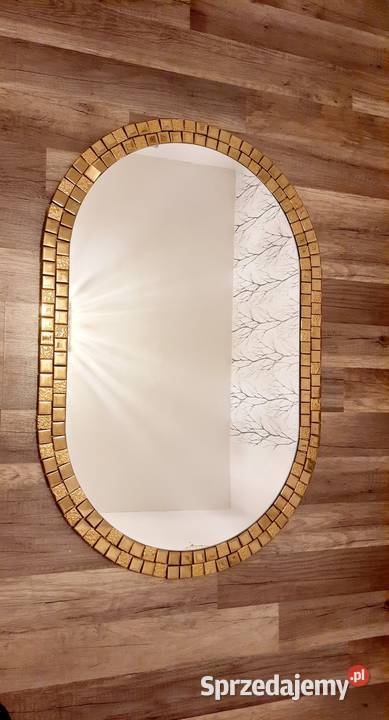Lustro okrągłe owalne złote 60 70 80 90 złota Przemyśl