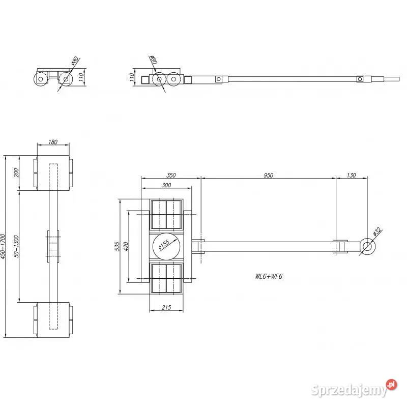 Zestaw transportowy WL6WF6 udźwig 12 ton