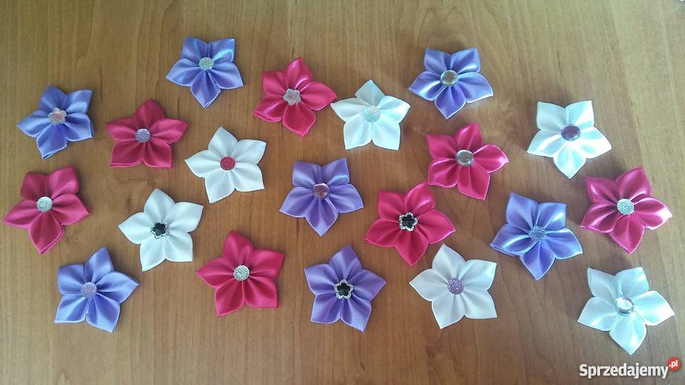 Kwiatki ze wstążki podlaskie Czeremcha