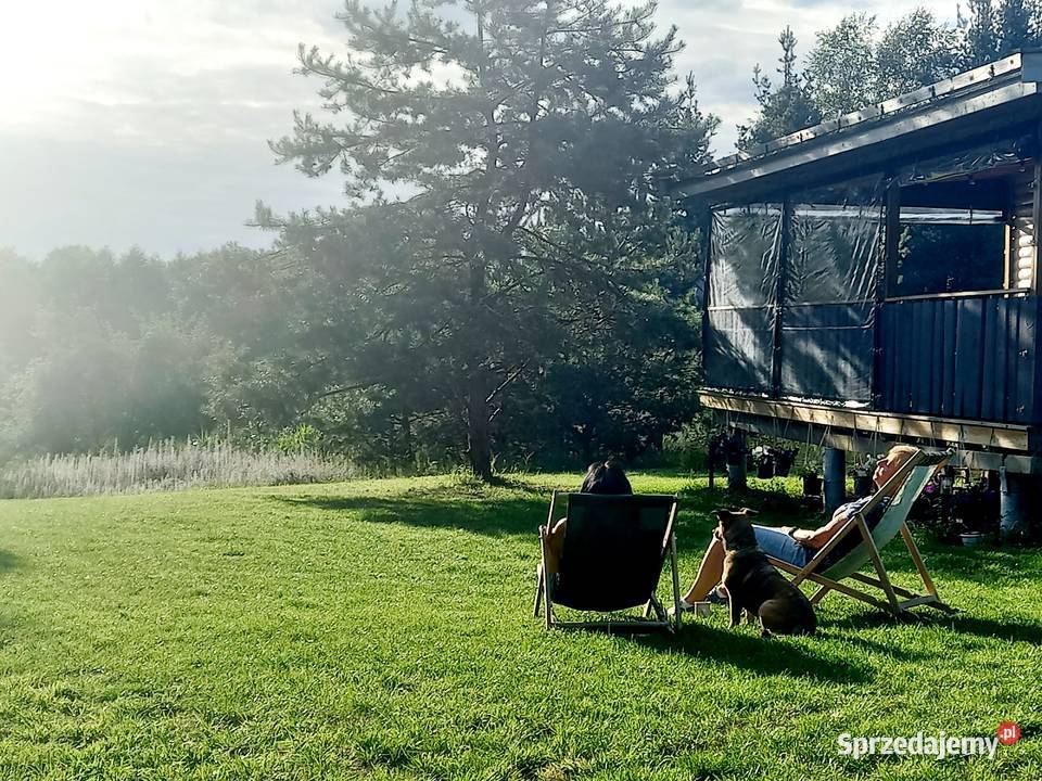 Domki drewniane rzeka kajaki Bory tucholskie pomorskie Czarna Woda sprzedam
