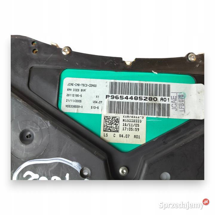 LICZNIK ZEGARY P9654485280 Peugeot 307 14 16 20 Chełm