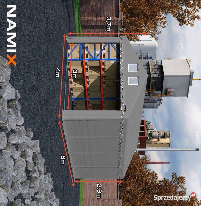 Namiot PRESTIGE 4x826m hala przemysłowa Jabłonna sprzedam