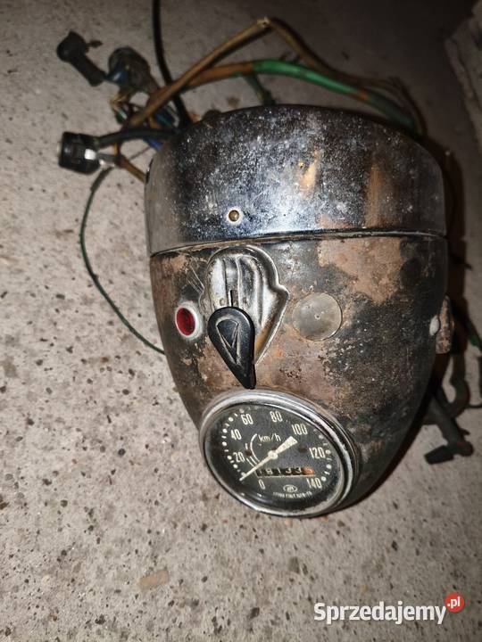 Lampa przednia z instalacją elektryczną Ural M62 Leszno sprzedam